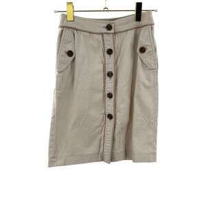 The Limited Chinos Womens Khaki Skirt‎ Size 0 Decorative Buttons